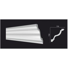 DECOR-DIZAYN  DD03 потолочный плинтус дюрополимер 112х114х2000мм